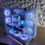 High end White gaming PC | Lian Li Vision | AMD PC | Cooler Master | Ryzen 7 7800x3D | RX 9070XT | 32GB DDR5 - Sudsterr Technology