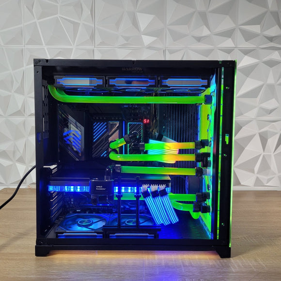 Custom Water Loop | Lian Li | Alphacool | Ryzen 9 9950x3D | AMD Gaming PC | RX 7900XTX | 32GB DDR5 - Sudsterr Technology